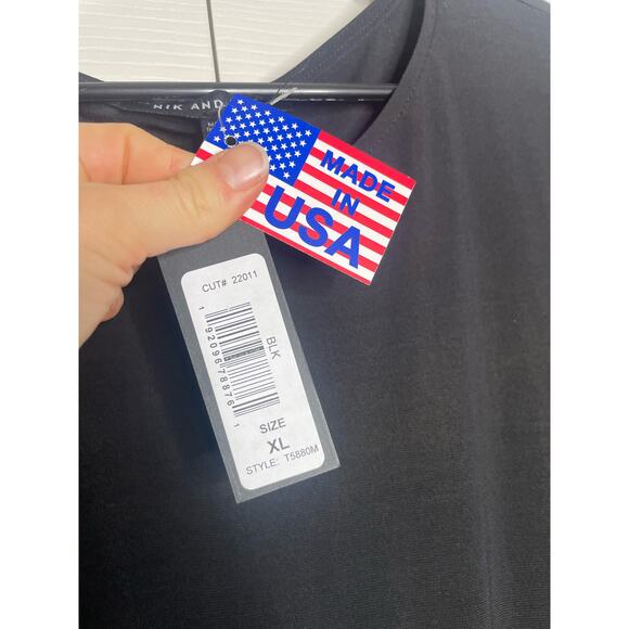 NEW Nik and Nash Black Tiered Dress Size XL - Picture 2 of 6